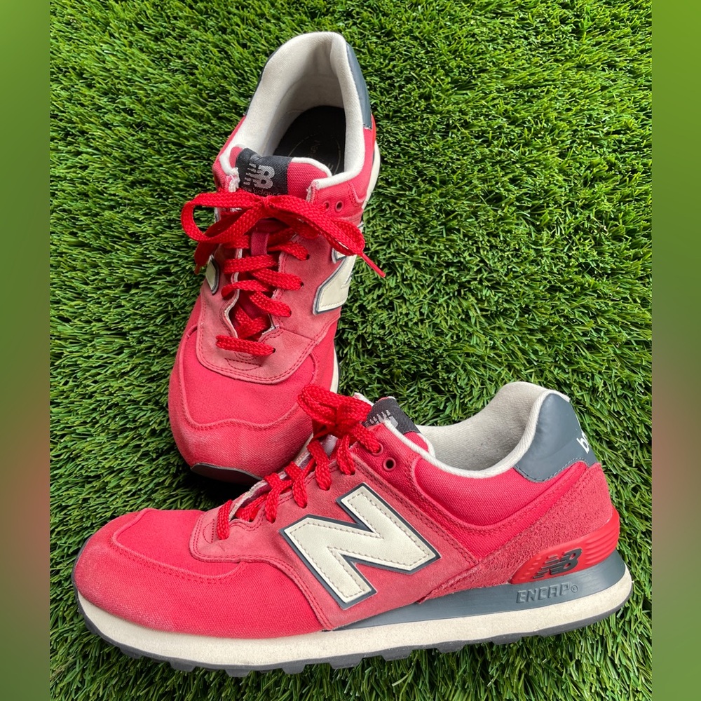 New Balance 574 US9/EU42,5 vintage, canvas, red/white/navy